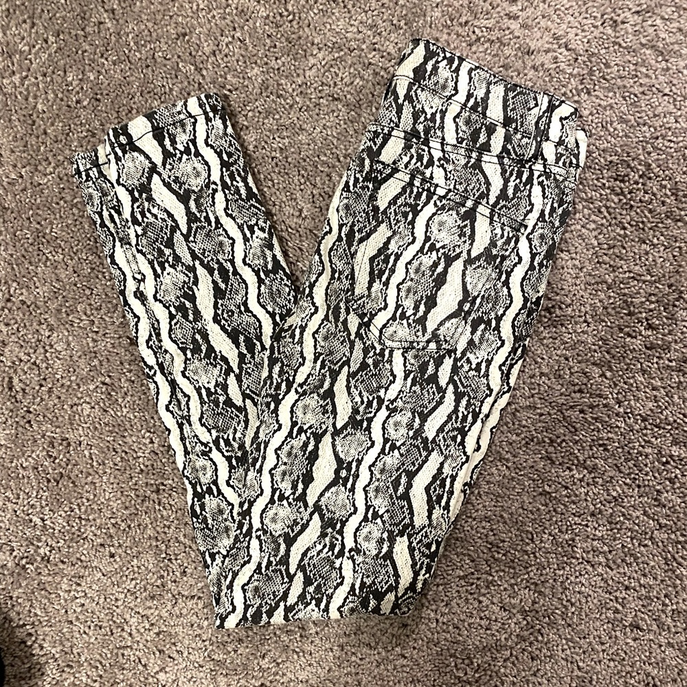 Snakeskin Print Jeans